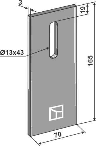 Abstreiferblech für packerwalzen 51-f201