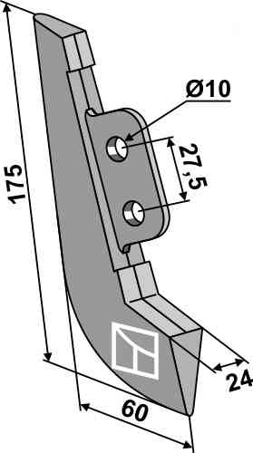Metal seed share fitting for Massey Ferguson 877576M1