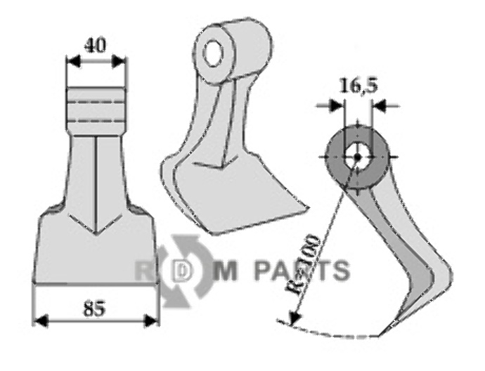 RDM Parts Hamerklepel passend voor Maschio / Gaspardo M07400950
