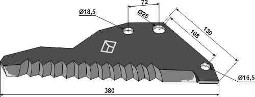 Silage knive fitting for Pöttinger 434.008