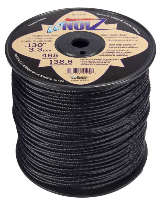 Trimmer line lonoiz™ black medium spool .130" / 3.3mm