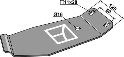 Skid fitting for Kuhn 55903900