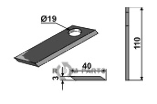 RDM Parts Cyclomesje passend voor Agria 479045-AG